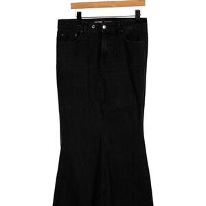 GRLFRND BLACK DENIM MAXI SKIRT